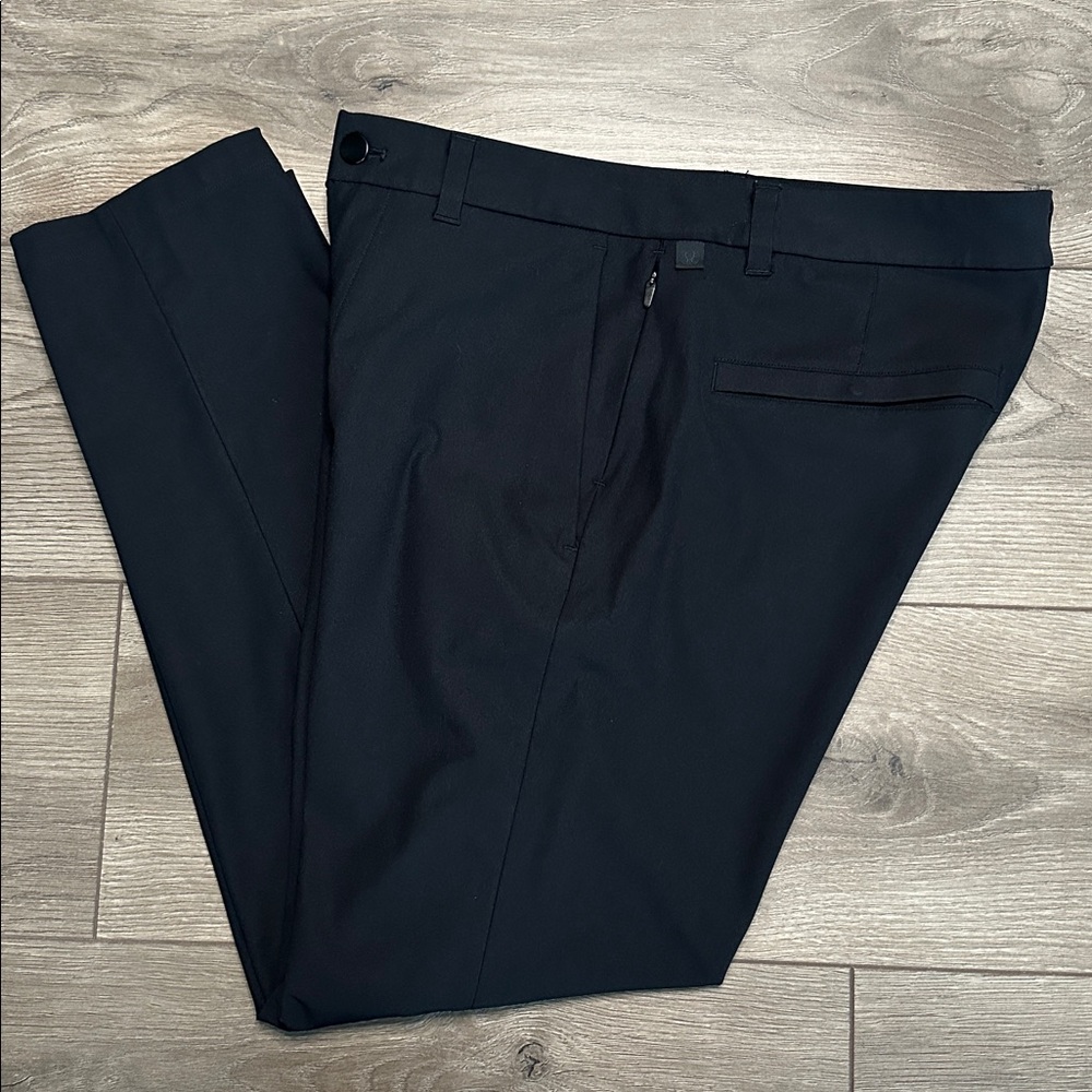 Lululemon 28" Commission Pants Slim Warpstreme Black‎ Office Travel Casual 32 - Picture 4 of 14